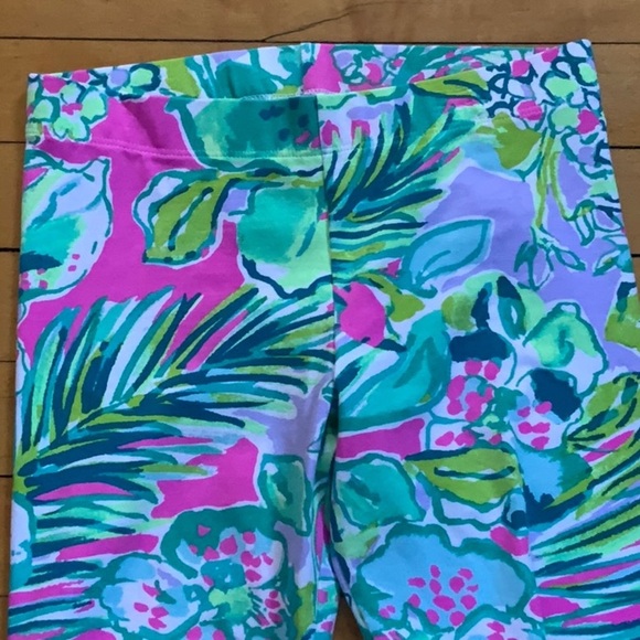Lily Pulitzer girls size‎ L 8-10 Floral crop leggings - Picture 2 of 9